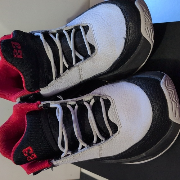 Jordan Athletic Shoes in Black, White, and Red - Picture 3 of 7